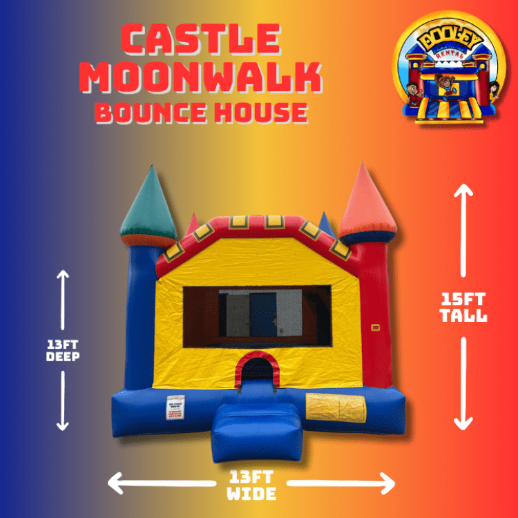 Large Castle Moonwalk with Basketball Goals